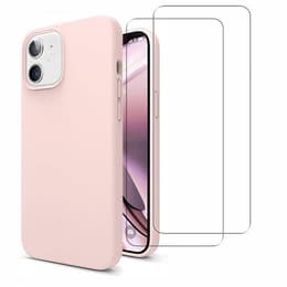 Hülle iPhone 11 und 2 schutzfolien - Silikon - Rosa