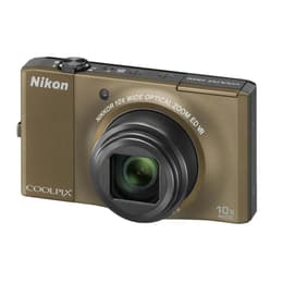 Kompakt - Nikon Coolpix S8000 Bronze Objektiv Nikon Nikkor 10x Wide Optical Zoom ED VR 30-300mm f/3.5-5.6