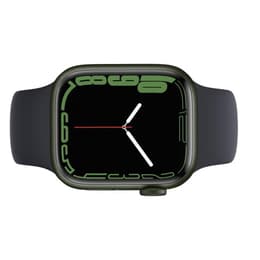 Apple Watch (Series 7) 2021 GPS + Cellular 41 mm - Aluminium Grün - Sportarmband Schwarz