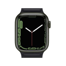 Apple Watch (Series 7) 2021 GPS + Cellular 41 mm - Aluminium Grün - Sportarmband Schwarz