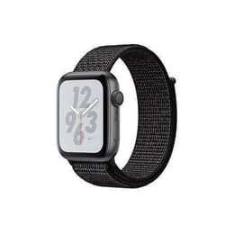 Apple Watch (Series 4) 2018 GPS 44 mm - Aluminium Space Grau - Nylonarmband Schwarz/Anthrazit