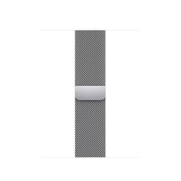 Apple Watch Series 8 (2022) GPS + Cellular 41 mm - Rostfreier Stahl Silber - Milanaise Armband Grau