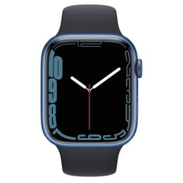 Apple Watch Series 7 (2021) GPS + Cellular 45 mm - Aluminium Blau - Sportarmband Schwarz