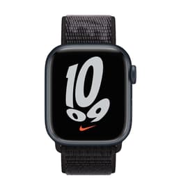Apple Watch (Series 7) 2021 GPS 41 mm - Aluminium Mitternacht - Nike Sport Loop Schwarz