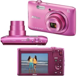 Kompakt Kamera Coolpix S3600 - Rosa + Nikon Nikkor 8X Wide Optical Zoom 25-200mm f/3.7-6.6 f/3.7-6.6