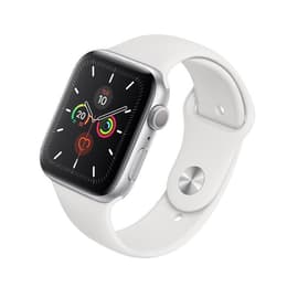 Apple Watch Series 5 (2019) GPS + Cellular 40 mm - Rostfreier Stahl Silber - Sportarmband Weiß