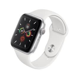 Apple Watch (Series 5) 2019 GPS + Cellular 40 mm - Rostfreier Stahl Silber - Sportarmband Weiß