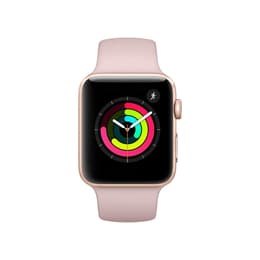 Apple Watch (Series 3) 2017 GPS 42 mm - Aluminium Gold - Sportarmband Rosa