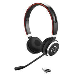 Jabra Evolve 65 Kopfhörer wireless mit Mikrofon - Schwarz/Rot