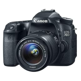 Reflex - Canon EOS 70D - Schwarz + Objektiv 18-55 mm