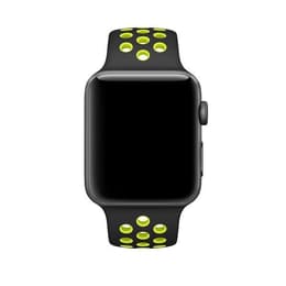 Apple Watch (Series 1) 2016 GPS 42 mm - Aluminium Space Grau - Nike Sportarmband Schwarz/Volt