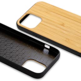 Hülle iPhone 12/12 Pro und schutzfolie - Holz - Braun