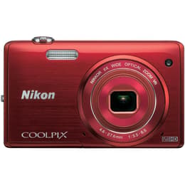 Kompakt Kamera Coolpix S5200 - Rot + Nikon Nikkor 6x Wide Optical Zoom 26-156mm f/3.5-6.5 VR f/3.5-6.5