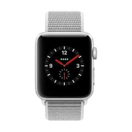 Apple Watch (Series 4) 2018 GPS 44 mm - Aluminium Silber - Milanaise Armband Grau