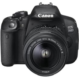 Reflex - Canon EOS 700D Schwarz + Objektivö Canon EF-S 18-55mm f/3.5-5.6 III