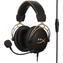 Hyperx Cloud Alpha Kopfhörer Noise cancelling gaming mit kabel mit Mikrofon - Schwarz/Gold