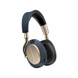 Bowers & Wilkins PX7 Kopfhörer Noise cancelling verdrahtet + kabellos mit Mikrofon - Blau/Gold