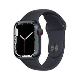 Apple Watch (Series 7) 2021 GPS + Cellular 41 mm - Aluminium Schwarz - Sportarmband Schwarz
