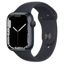 Apple Watch (Series 7) 2021 GPS 45 mm - Aluminium Schwarz - Sportarmband Schwarz