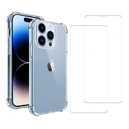 Hülle iPhone 14 Pro und 2 schutzfolien - TPU - Transparent