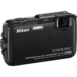 Kompakt Kamera Coolpix AW110 - Schwarz + Nikon Nikkor Wide Optical Zoom f/3.9-4.8