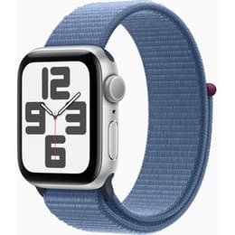 Apple Watch (Series SE) 2022 GPS 40 mm - Aluminium Silber - Sport loop Blau