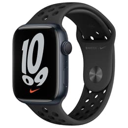 Apple Watch (Series 7) 2021 GPS + Cellular 41 mm - Aluminium Mitternacht - Sportarmband Schwarz