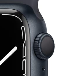 Apple Watch (Series 7) 2021 GPS 41 mm - Aluminium Mitternacht - Sportarmband Schwarz