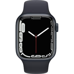 Apple Watch (Series 7) 2021 GPS 41 mm - Aluminium Schwarz - Sportarmband Schwarz