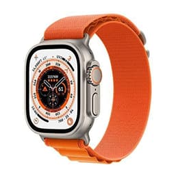 Apple Watch Ultra (2022) GPS + Cellular 49 mm - Titan Titan Natur - Alpine loop Orange