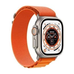 Apple Watch Ultra (2022) GPS + Cellular 49 mm - Titan Titan Natur - Alpine loop Orange