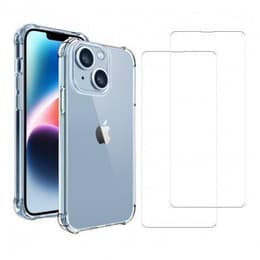 Hülle iPhone 14 und 2 schutzfolien - TPU - Transparent