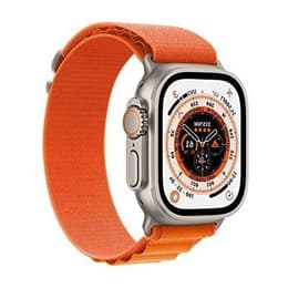 Apple Watch (Ultra) 2022 GPS 49 mm - Titan Grau - Alpine loop Orange