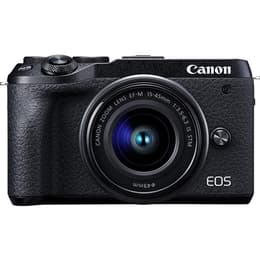 Hybrid-Kamera Canon EOS M6 Mark II Schwarz + Objektiv Canon EF-M 18-55 mm f/3.5-5.6 IS STM