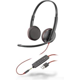 Plantronics Poly Blackwire 5220 Kopfhörer mit Mikrofon - Schwarz/Rot