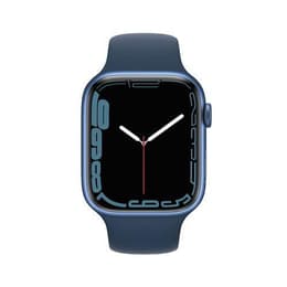 Apple Watch (Series 7) 2021 GPS 45 mm - Aluminium Blau - Sportarmband Blau