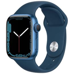 Apple Watch (Series 7) 2021 GPS 41 mm - Aluminium Blau - Sportarmband Blau