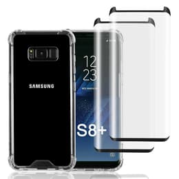 Hülle Galaxy S8 Plus und 2 schutzfolien - Recycelter Kunststoff - Transparent