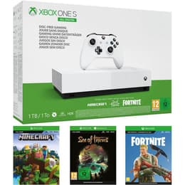 Xbox One S 1000GB - Weiß - Limited Edition All Digital + Sea of Thieves + Fortnite + Minecraft