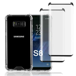 Hülle Galaxy S8 und 2 schutzfolien - Recycelter Kunststoff - Transparent