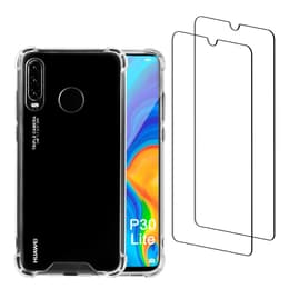Hülle Huawei P30 lite und 2 schutzfolien - Recycelter Kunststoff - Transparent