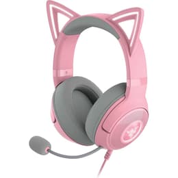 Razer Kraken Kitty V2 Kopfhörer gaming mit kabel mit Mikrofon - Rosa/Grau