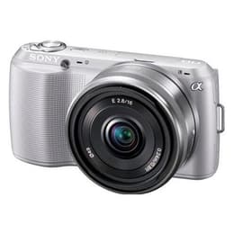 Hybridkamera - Sony Nex C3 - Silber + Objektiv 18-55 mm 1: 3,5 -5,6