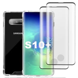 Hülle Galaxy S10+ und 2 schutzfolien - Recycelter Kunststoff - Transparent