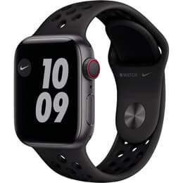 Apple Watch (Series 6) 2020 GPS + Cellular 44 mm - Aluminium Space Grau - Nike Sportarmband Schwarz