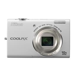 Kompakt Kamera Coolpix S6200 - Weiß + Nikon Nikkor Wide Optical Zoom ED VR 25-250 mm f/3.2-5.8 f/3.2-5.8