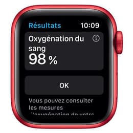 Apple Watch (Series 6) 2020 GPS 44 mm - Aluminium Rot - Sportarmband Rot