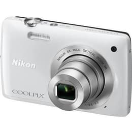 Kompakt Kamera Nikon Coolpix S4300 - Weiß + Objektiv Nikkor 6X Wide Optical Zoom VR 4.6 - 27.6mm f/3.5 - 5.6