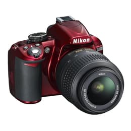 Spielgelreflex - Nikon D3100 - Rot + Objektiv Nikkor 18-55 mm VR