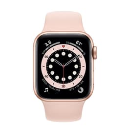 Apple Watch (Series 6) 2020 GPS + Cellular 44 mm - Aluminium Gold - Sportarmband Rosa